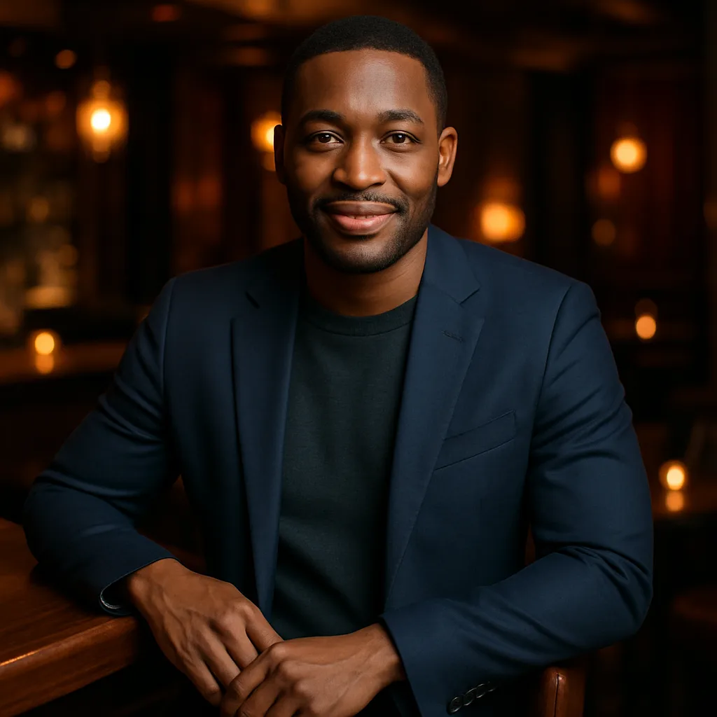 Profile photo at a cocktail bar